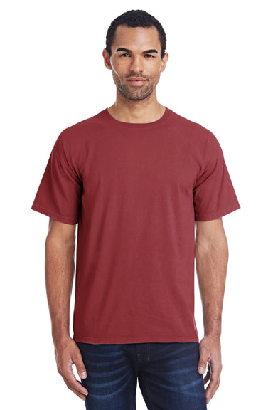 ComfortWash by Hanes GDH100 Short Sleeve Crewneck T-Shirt Cayenne Red Front