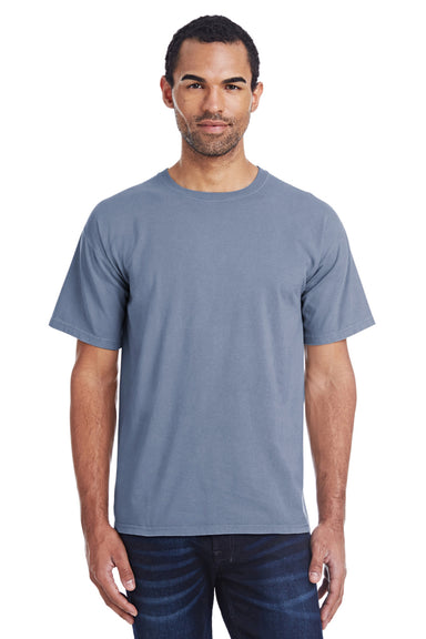 ComfortWash by Hanes GDH100 Short Sleeve Crewneck T-Shirt Saltwater Blue Front