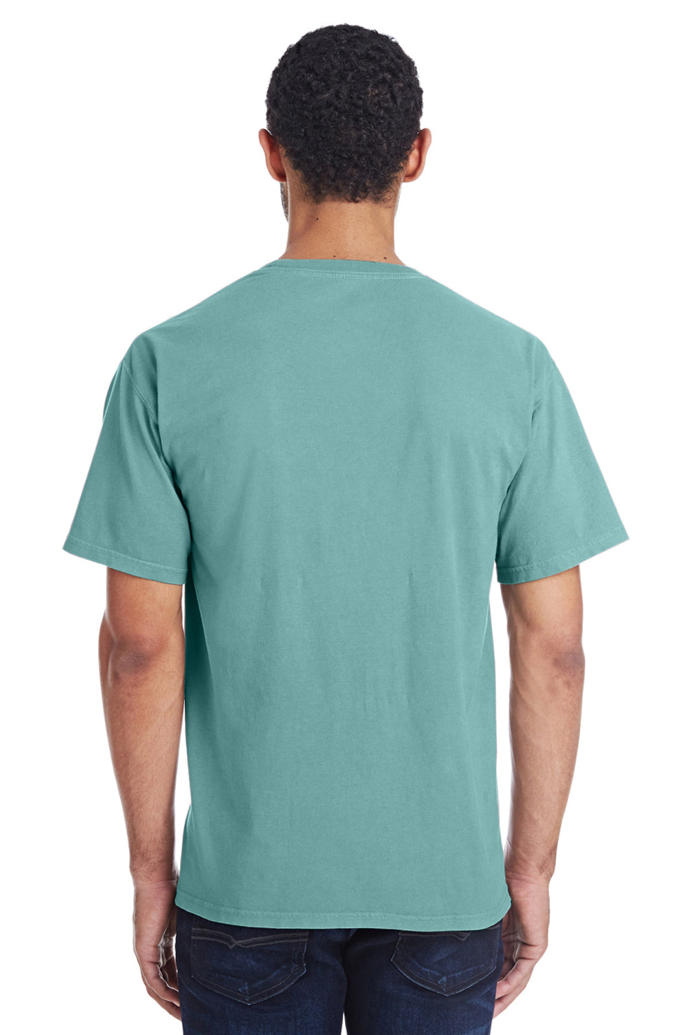 ComfortWash by Hanes GDH100 Short Sleeve Crewneck T-Shirt Spanish Moss Green Back
