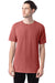 ComfortWash by Hanes GDH100 Mens Short Sleeve Crewneck T-Shirt Nantucket Red Front
