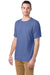 ComfortWash by Hanes GDH100 Mens Short Sleeve Crewneck T-Shirt Frontier Blue 3Q