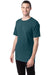 ComfortWash by Hanes GDH100 Mens Short Sleeve Crewneck T-Shirt Cactus Green 3Q