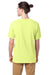 ComfortWash by Hanes GDH100 Mens Short Sleeve Crewneck T-Shirt Chic Lime Green Back