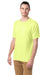 ComfortWash by Hanes GDH100 Mens Short Sleeve Crewneck T-Shirt Chic Lime Green 3Q