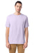 ComfortWash by Hanes GDH100 Mens Short Sleeve Crewneck T-Shirt Future Lavender Purple Front