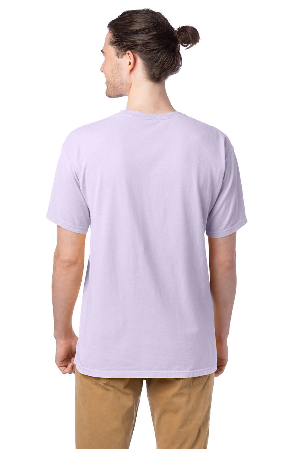 ComfortWash by Hanes GDH100 Mens Short Sleeve Crewneck T-Shirt Future Lavender Purple Back