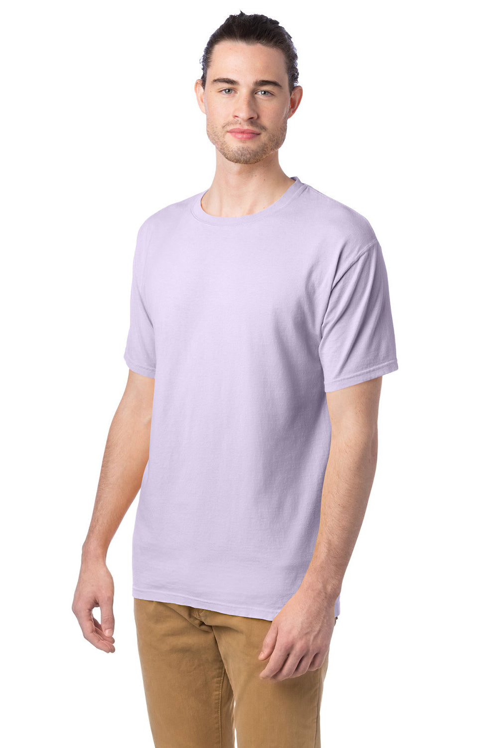 ComfortWash by Hanes GDH100 Mens Short Sleeve Crewneck T-Shirt Future Lavender Purple 3Q
