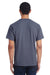 ComfortWash By Hanes GDH150 Mens Short Sleeve Crewneck T-Shirt w/ Pocket Slate Blue Back