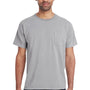 ComfortWash By Hanes Mens Short Sleeve Crewneck T-Shirt w/ Pocket - Concrete Grey