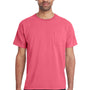 ComfortWash By Hanes Mens Short Sleeve Crewneck T-Shirt w/ Pocket - Crimson Fall