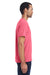 ComfortWash By Hanes GDH150 Mens Short Sleeve Crewneck T-Shirt w/ Pocket Crimson Red Side