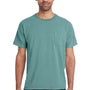 ComfortWash By Hanes Mens Short Sleeve Crewneck T-Shirt w/ Pocket - Cypress Green