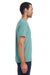 ComfortWash By Hanes GDH150 Mens Short Sleeve Crewneck T-Shirt w/ Pocket Cypress Green Side