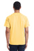 ComfortWash By Hanes GDH150 Mens Short Sleeve Crewneck T-Shirt w/ Pocket Yellow Back