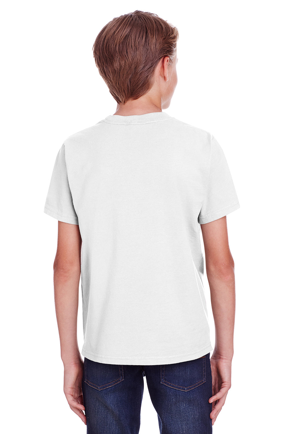 ComfortWash by Hanes GDH175 Youth Short Sleeve Crewneck T-Shirt White Back