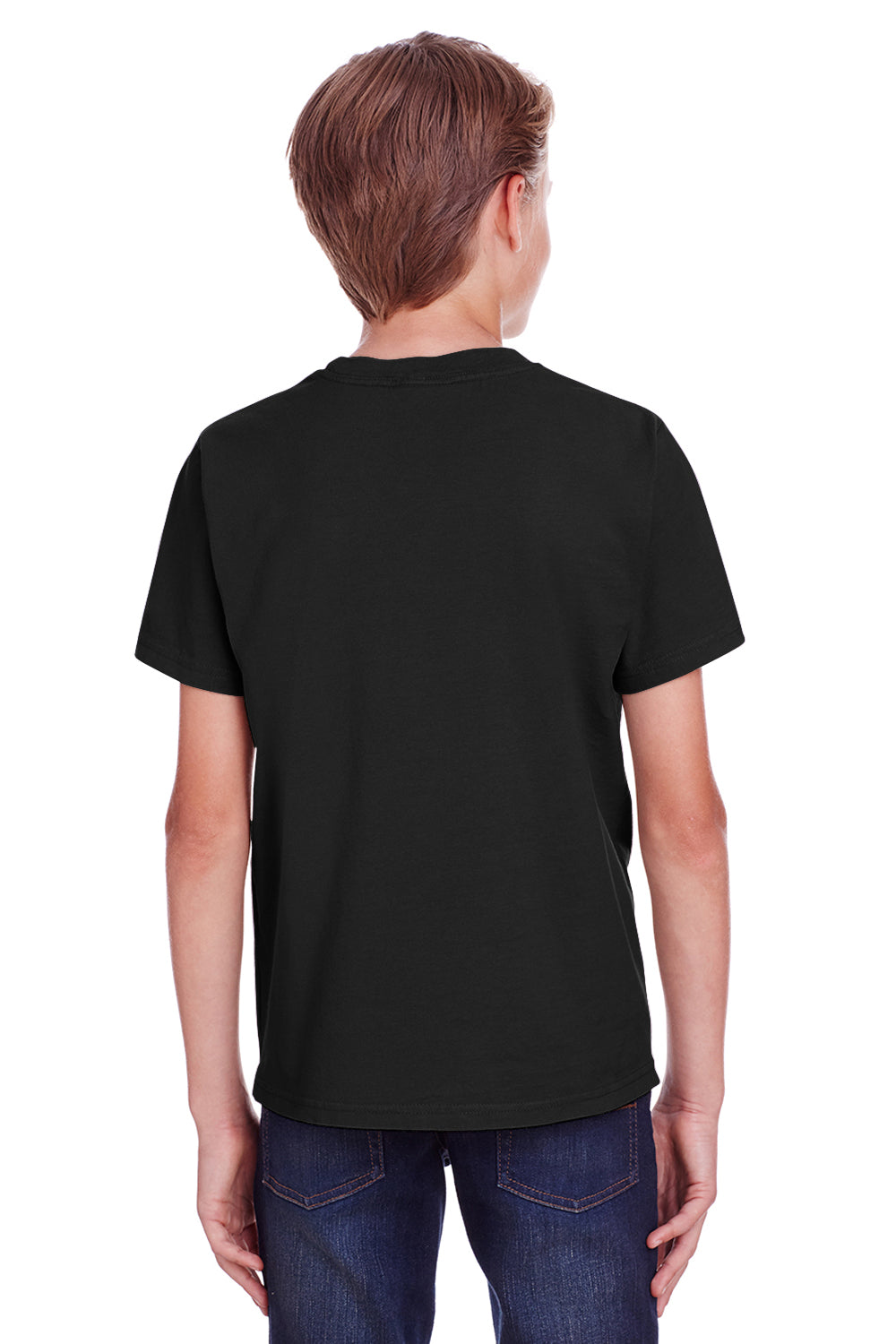 ComfortWash by Hanes GDH175 Youth Short Sleeve Crewneck T-Shirt Black Back