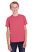 ComfortWash by Hanes GDH175 Youth Short Sleeve Crewneck T-Shirt Crimson Red Front