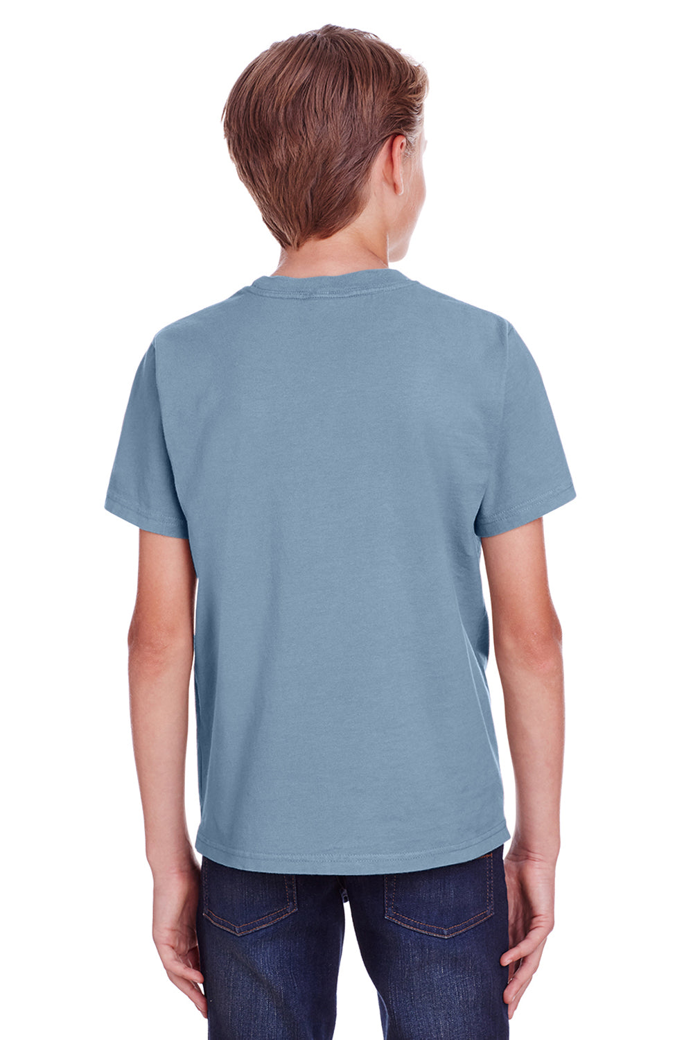 ComfortWash by Hanes GDH175 Youth Short Sleeve Crewneck T-Shirt Saltwater Blue Back