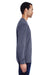 ComfortWash By Hanes GDH200 Mens Long Sleeve Crewneck T-Shirt Slate Blue Side