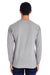 ComfortWash By Hanes GDH200 Mens Long Sleeve Crewneck T-Shirt Concrete Grey Back