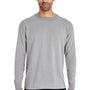 ComfortWash By Hanes Mens Long Sleeve Crewneck T-Shirt - Concrete Grey