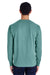 ComfortWash By Hanes GDH200 Mens Long Sleeve Crewneck T-Shirt Cypress Green Back