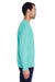 ComfortWash By Hanes GDH200 Mens Long Sleeve Crewneck T-Shirt Mint Green Side