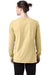 ComfortWash by Hanes GDH200 Mens Long Sleeve Crewneck T-Shirt Summer Squash Yellow Back