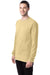 ComfortWash by Hanes GDH200 Mens Long Sleeve Crewneck T-Shirt Summer Squash Yellow 3Q