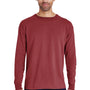 ComfortWash by Hanes Mens Long Sleeve Crewneck T-Shirt - Cayenne Red