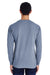 ComfortWash by Hanes GDH200 Long Sleeve Crewneck T-Shirt Saltwater Blue Back