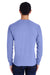 ComfortWash By Hanes GDH250 Mens Long Sleeve Crewneck T-Shirt w/ Pocket Deep Forte Purple Back