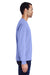 ComfortWash By Hanes GDH250 Mens Long Sleeve Crewneck T-Shirt w/ Pocket Deep Forte Purple Side