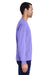 ComfortWash by Hanes GDH250 Long Sleeve Crewneck T-Shirt w/ Pocket Lavender Purple Side