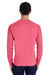 ComfortWash By Hanes GDH250 Mens Long Sleeve Crewneck T-Shirt w/ Pocket Crimson Red Back