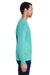 ComfortWash By Hanes GDH250 Mens Long Sleeve Crewneck T-Shirt w/ Pocket Mint Green Side