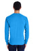 ComfortWash By Hanes GDH250 Mens Long Sleeve Crewneck T-Shirt w/ Pocket Sky Blue Back