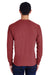 ComfortWash by Hanes GDH250 Long Sleeve Crewneck T-Shirt w/ Pocket Cayenne Red Back