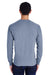 ComfortWash by Hanes GDH250 Long Sleeve Crewneck T-Shirt w/ Pocket Saltwater Blue Back