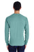 ComfortWash by Hanes GDH250 Long Sleeve Crewneck T-Shirt w/ Pocket Spanish Moss Green Back