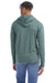 ComfortWash by Hanes GDH280 Mens Jersey Long Sleeve Hooded T-Shirt Hoodie Cypress Green Back