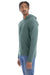ComfortWash by Hanes GDH280 Mens Jersey Long Sleeve Hooded T-Shirt Hoodie Cypress Green 3Q
