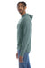 ComfortWash by Hanes GDH280 Mens Jersey Long Sleeve Hooded T-Shirt Hoodie Cypress Green Side