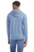 ComfortWash by Hanes GDH280 Mens Jersey Long Sleeve Hooded T-Shirt Hoodie Saltwater Blue Back