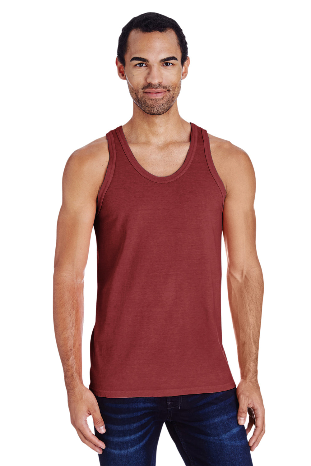 ComfortWash by Hanes GDH300 Tank Top Cayenne Red Front