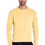 ComfortWash by Hanes Mens Crewneck Sweatshirt - Summer Squash Yellow
