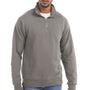 ComfortWash by Hanes Mens 1/4 Zip Sweatshirt - Concrete Grey