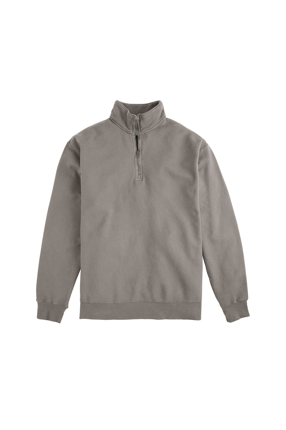 ComfortWash by Hanes GDH425 Mens 1/4 Zip Sweatshirt Concrete Grey Flat Front