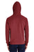 ComfortWash by Hanes GDH450 Hooded Sweatshirt Hoodie Cayenne Red Back