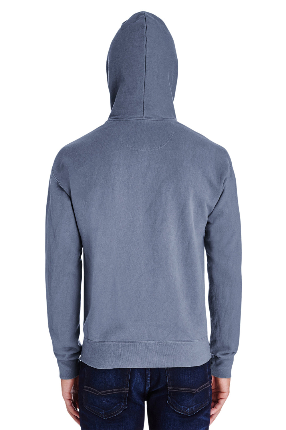 ComfortWash by Hanes GDH450 Hooded Sweatshirt Hoodie Saltwater Blue Back